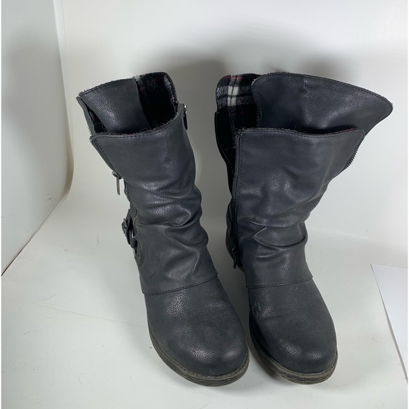 Jellypop Shoes Women Black Jellypop Moto Boots Preloved Worn Only A
